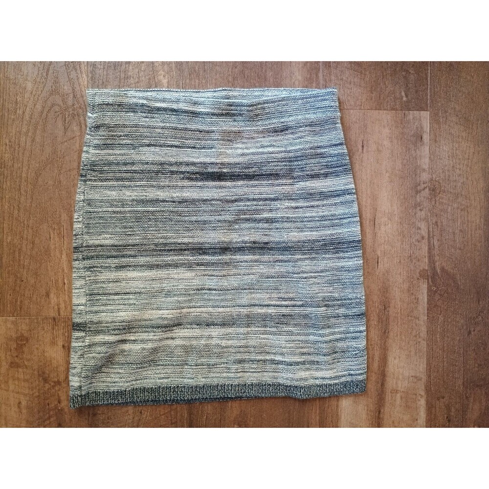 Loft XS Gray Knit Pencil Skirt Elastic Waist Pull On